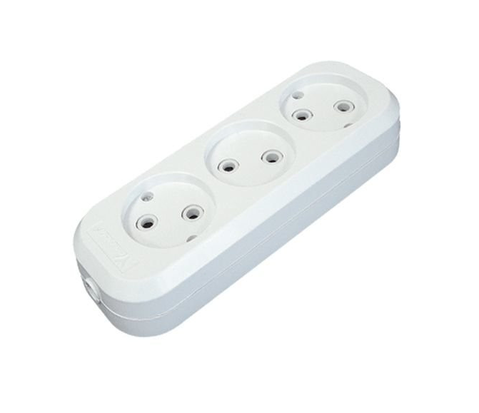 Колодка удлинителя 3-м с заземл. АБС-пластик UNIVersal E303