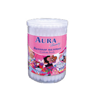 Ватные палочки АУРА 200шт стакан