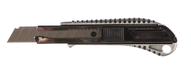 Нож технический BIBER усиленный металлический корпус 18 мм