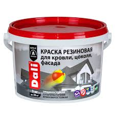Краска фасадная резиновая база А 1,3кг "DALI"