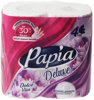 Бумага туалетная Papia Арома Дольче Вита 4-х сл. 4шт
