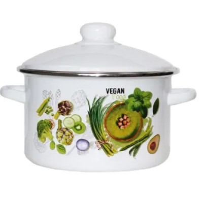 Кастрюля ЭМАЛЬ "Веган" эмалированная 2 л