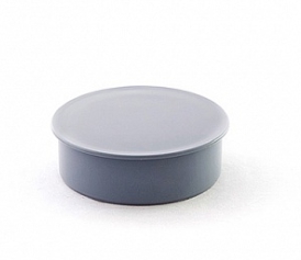 Заглушка ПП квадрат 50*50мм СЕРАЯ-ЧЕРНАЯ