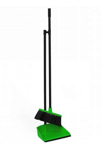 Набор для уборки IDEA "Ленивка" щетка для пола + совок М5177 зеленый