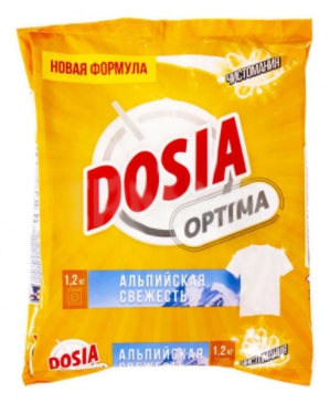 Порошок стиральный DOSIA "Optima. Альпийская свежесть" автомат 1.2 кг