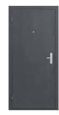 Дверь мет. 5,5см Прораб (960) левая Серебро, Графит/Белый
