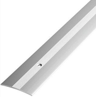 Порог стыкоперекрывающий ЛУКА ПС 03-1800 серебро люкс 1,8 м х 37 мм