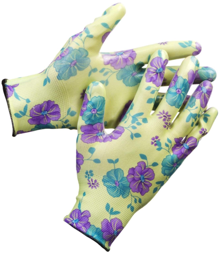 Перчатки GRINDA прозрачное нитрил. р. L-XL зеленые