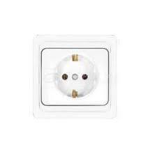 Розетка UNIVERSAL "Валери" 16А 250В   с/у белый одноместная без заземления