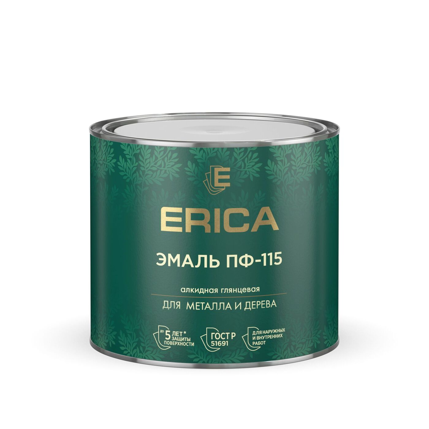 Эмаль ПФ-115 Erica зеленая 1,8 кг
