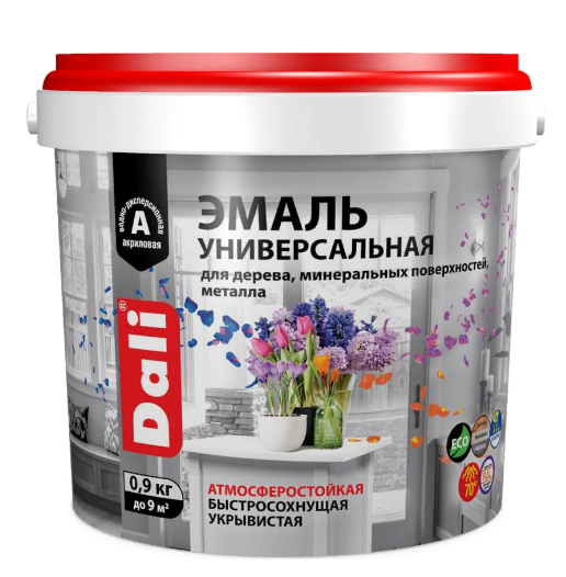 Краска Дали унив База 0,9кг п/мат Серый