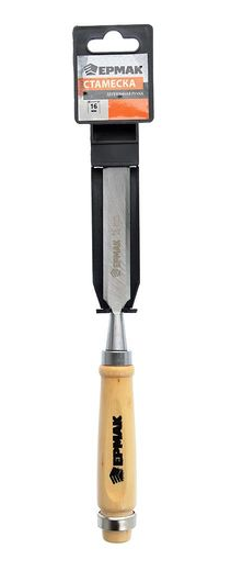 Стамеска ЕРМАК с деревянной ручкой 16 мм