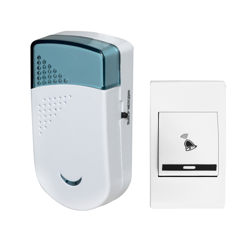 Звонок дверной ТРИТОН "Колибри" беспроводной, 32 мелодии, радиус действия 100 м (арт. КБ-01Б)