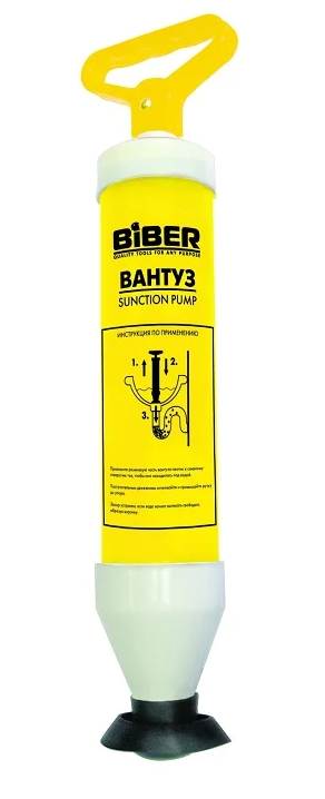 Вантуз BIBER с резиновой накладкой и Y-образной рукояткой