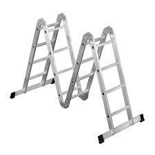 Лестница-трансформер СИБИН ЛТ-44 4х4 ступени алюм. четырехсекционная (38852)