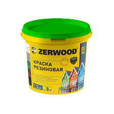 ZERWOOD KR Краска резиновая зеленая 1,3 кг