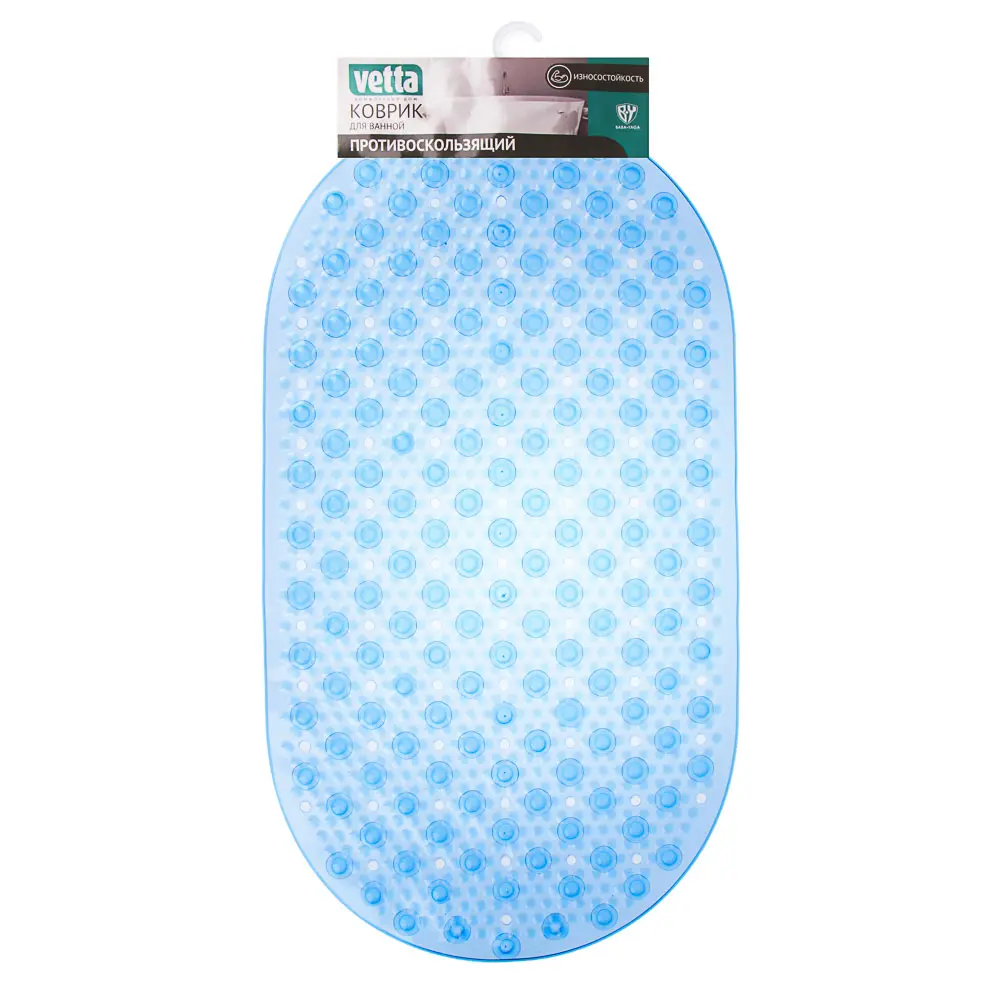 Коврик для ванной VETTA "Симпл" противоскользящий ПВХ 67x36 см