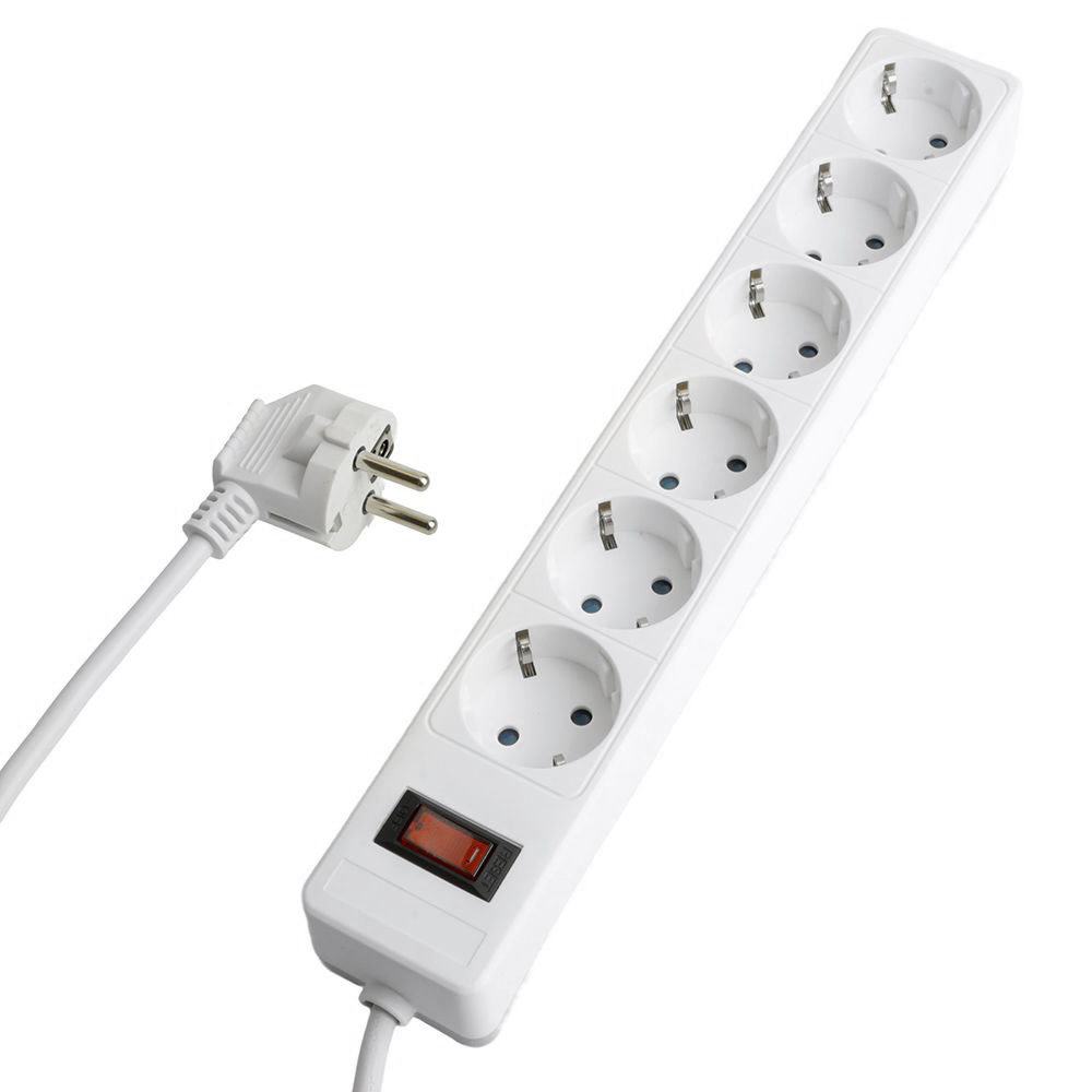 Сетевой фильтр STEKKER 6-местный с/з 3м