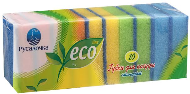 Губка "Eco Line мини" для посуды 10 шт.