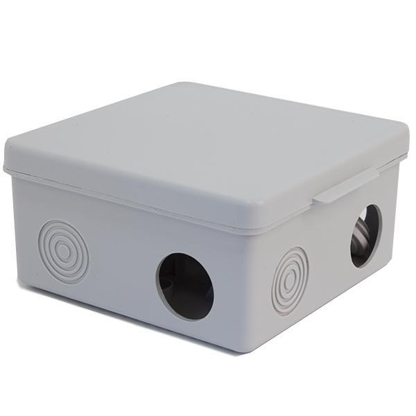 Коробка распред.ОП 100х100х50мм 7 вводов IP54 сер.