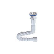 Сифон ОРИО гофрированный с выпуском и нержавеющей решеткой (арт.L-750 А-3015)