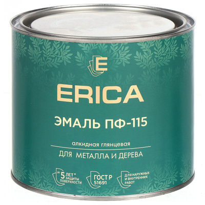 Эмаль ПФ-115 Erica шоколадная 2,6 кг