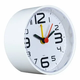 Будильник В7-001W кварц, белый "Классика" "Рубин