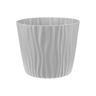 Кашпо ВОЛНА D250мм 8л с вкладышем Серый М3190